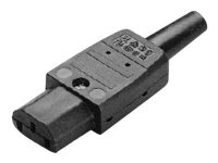 Bachmann - Strømkontakt - IEC 60320 C13 - 250 V - 10 A - svart, RAL 9005 PC tilbehør - Kabler og adaptere - Strømkabler