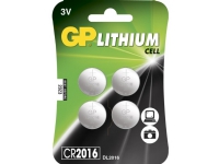Produktfoto för GP Batteries knappcell Litium CR2016 4-pack