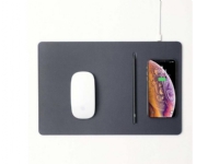POUT Mouse pad with high-speed wireless charging HANDS 3 PRO dust gray, Grå, Monokromatisk, ABS syntetisk, Polyurethan, USB-strøm, Antiskliunderlag PC tilbehør - Mus og tastatur - Musematter