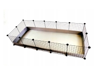 C&C modular cage for rodents (guinea pig rabbit) 180 x 75 x 37 cm silver