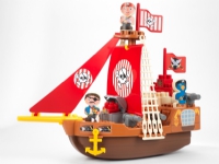 Legetøjssæt Ecoiffier Abrick piratskib - 29 dele