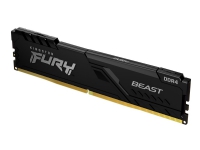 Produktfoto för Kingston FURY Beast - DDR4 - sats - 32 GB: 2 x 16 GB - DIMM 288-pin - 3200 MHz / PC4-25600 - CL16 - 1.35 V - ej buffrad - icke ECC - svart