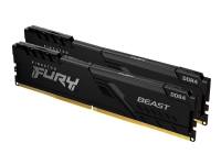Image of Kingston FURY Beast - DDR4 - set - 16 GB: 2 x 8 GB - DIMM 288-PIN - 3200 MHz / PC4-25600 - CL16 - 1,35 V - obuffrad - icke-ECC - svart
