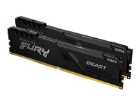 Kingston FURY Beast - DDR4 - sett - 16 GB: 2 x 8 GB - DIMM 288-pin - 2666 MHz / PC4-21300 - CL16 - 1.2 V - ikke-bufret - ikke-ECC - svart PC-Komponenter - RAM-Minne