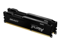 Kingston FURY Beast - DDR3 - sett - 16 GB: 2 x 8 GB - DIMM 240-pin - 1866 MHz / PC3-14900 - CL10 - 1.5 V - ikke-bufret - ikke-ECC - svart