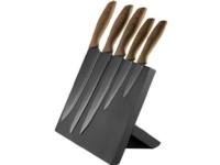 Platinet PLATINET 5 BLACK KNIVES SET WOODEN HANDLE WITH BLACK MAGNETIC BOARD