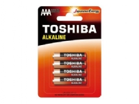 Toshiba LR03GCA BP-4C Engångsbatteri AAA Alkalisk 1,5 V 4 styck Multifärg