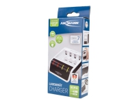 ANSMANN Comfort Smart - 1,5 t USB-batterilader - (for 4xAA/AAA) - 800 mA - svart, hvit