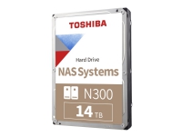 Toshiba N300 NAS – Hårddisk – 14 TB – intern – 3,5 – SATA 6Gb/s – 7200 rpm – buffert: 512 MB