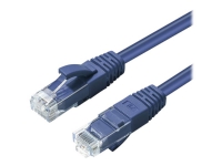 MicroConnect – Patch-kabel – RJ-45 (hane) till RJ-45 (hane) – 3 m – 5 mm – UTP – CAT 6a – halogenfri inomhus formpressad rund hakfri – blå