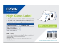 Epson – Högblank – permanent akrylhäftning – 105 x 210 mm 273 etikett (er) (1 rulle/rullar x 273) matrisskurna etiketter – för ColorWorks CW-C6000Ae CW-C6000Pe CW-C6500Ae CW-C6500Pe