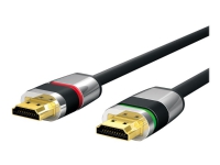 Purelink Ultimate ULS1000 - HDMI-kabel med Ethernet - HDMI hann til HDMI hann - 50 cm - trippel beskyttelse - svart - rund, 4K-støtte