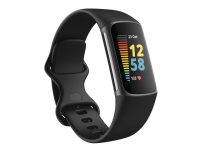 Fitbit Charge 5 - Rustfritt grafittstål - aktivitetssporer med uendelighetsbånd - silikon - svart - håndleddstørrelse: 130-210 mm - display 1.04 - Bluetooth, NFC Sport & Trening - Pulsklokker og Smartklokker - Aktivitetssporere