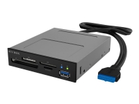 ICY BOX IB-872-i3 – Kortläsare – 3,5 (MS MS PRO MS PRO Duo CF MS Micro MS PRO-HG Duo SDXC UHS-I microSDXC UHS-I MS PRO-HG CF UDMA) – USB 3.0