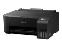 Epson L1210 – Skrivare – färg – bläckstråle – A4/Legal – 5760 x 1440 dpi – upp till 10 sidor/minut (mono)/upp till 5 sidor/minut (färg) – kapacitet: 100 ark – USB – svart