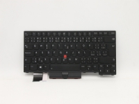 Lite-On - Erstatningstastatur for bærbar PC - med ClickPad, Trackpoint - bakbelysning - QWERTY - Tsjekkisk/slovakisk - svart - for ThinkPad L14 Gen 1 20U1, 20U2, 20U5, 20U6