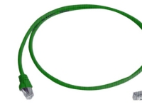 Telegärtner MP8 FS 500 – Patch-kabel – RJ-45 (hane) till RJ-45 (hane) – 5 m – SFTP PiMF – CAT 6a – 90° kontakt startad halogenfri formpressad tvinnad – grön