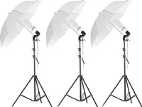 Massa studio lamp Lighting Set 3x LAMP 125W = 1800W + Tripod + Umbrella/TYPE: 1
