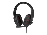 DELTACO GAMING – 4-in-1 RGB Gaming kit – paket med tangentbord mus headset och musdyna – bakgrundsbelyst – USB – svensk – tangentbrytare: Xinda Red – svart