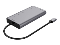 DELTACO USBC-HDMI19 - Dokkingstasjon - USB-C - HDMI, DP - GigE