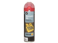 Mercalin markeringsspray 500ml - RS rød, bl.a. t/asfalt, beton, græs, grus, træ, sten & is Verktøy & Verksted - Håndverktøy - Markeringsverktøy