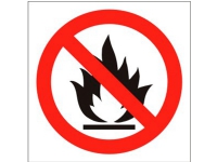 Förbudsskylt – Rökning och öppen eld förbjuden