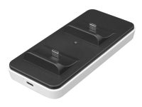 White Shark – Laddningsdocka – 1.2 A – 2 utdatakontakter (USB-C) – black / white – för Sony DualSense