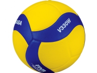 MIKASA Volleyball V330W Specifik Blå Vit Gul Nylon inomhus FIVB Mönstrad