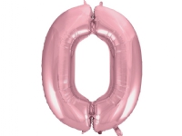 Bilde av Godan Foil Balloon Number 0 Light Pink 92cm