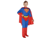 Superman Deluxe Costume with Muscles (Jumpsuit with padded pectoral muscles cape belt overboots) – 10-12 years