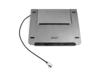 Acer 5-In-1 – Dockningsstation + ställ för bärbar dator – USB-C – HDMI – för Chromebook 51X  Extensa 15  Nitro 5  Predator Triton 300  TravelMate Spin B3