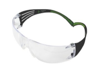3M skyddsglasögon klara – Securefit 400 svart/grön lättviktsglasögon 19g