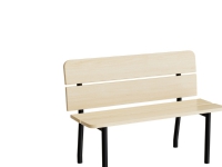 Sofa Pausa 551, 2000 mm, birk laminat, alugråt stel