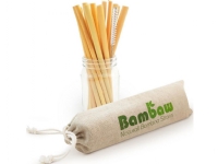Bilde av Bambaw økologiske Bambussugerør Med Rensebørste, 14 Cm X 12 Deler (baw04329)