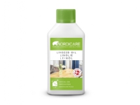 Nordicare LINSEED OIL is a vegetable oil for treatment and maintenance of all solid wood. The oil leaves a 100% biological surface and underlines the original natural structure of the wood. Provides the surface with a beautiful, long-lasting and resistant