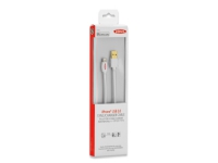 Ednet 31035, 3 m, Lightning, USB A, Hvit, Rett, Rett