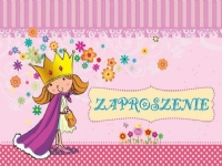 KUKARTKA-invitasjon ZZ-054 Prinsessebursdag (5 stk.)