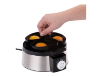Cloer 6070 - Eggkoker - 435 W - rustfritt stål / svart Kjøkkenapparater - Kjøkkenmaskiner - Eggekoker