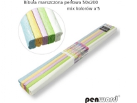 Polsirhurt Crinkled Pearl silkepapirblanding 5 farger 50x200cm 5 stk.
