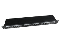 Gembird NPP-C524-002 – Manöverpanel med kabelhantering – CAT 5e – STP – svart – 1U – 19 – 24 portar