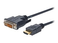 VivoLink Pro – Adapterkabel – DVI-D hane till HDMI hane – 5 m – skärmad – svart – formpressad tumskruvar