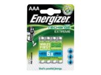 Genopladelige batterier Energizer NIMH AAA pakke a 4 stk.