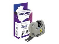 Wecare connect – Svart bakgrund med vita bokstäver – Rulle ( 2,4 cm x 8 m) 1 kassett(er) etiketttejp – för Brother PT-D600  P-Touch PT-3600 D800 E550 E800 P750 P900 P950  P-Touch EDGE PT-P750