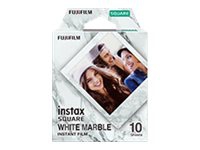Fujifilm Instax Square White Marble - Hurtigvirkende fargefilm - 10 eksponeringer Foto og video - Foto- og videotilbehør - Diverse