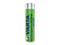 Varta Rechargable Accu – Batteri 4 x AAA – NiMH – (uppladdningsbara) – 800 mAh