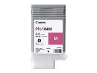 Canon PFI-104 M – 130 ml – magenta – original – bläcktank – för imagePROGRAF iPF650 iPF655 iPF750 iPF755 iPF760 iPF760 MFP M40 iPF765