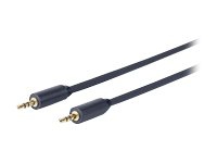 VivoLink – Ljudkabel – mini-phone stereo 3.5 mm hane till mini-phone stereo 3.5 mm hane – 12 m – dubbelt skärmad – svart