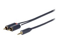 VivoLink - Lydkabel - mini-phone stereo 3.5 mm hann til RCA hann - 10 m - dobbeltisolert PC tilbehør - Kabler og adaptere - Lydkabler