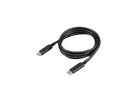 Lenovo - USB-kabel - 24 pin USB-C (hann) til 24 pin USB-C (hann) - 20 V - 5 A - 1 m - 4K-støtte, USB Power Delivery (5 A, 100 W) - svart PC tilbehør - Kabler og adaptere - Datakabler