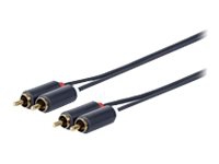 VivoLink - Lydkabel - RCA x 2 hann til RCA x 2 hann - 3 m - dobbeltisolert PC tilbehør - Kabler og adaptere - Lydkabler
